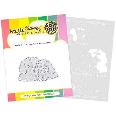 Waffle Flower Dies - Basketful Of Puppies