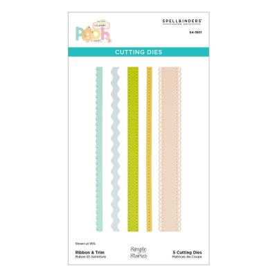 Spellbinders Say Cheese Classic Pooh Baby Etched Dies - Ribbon & Trim