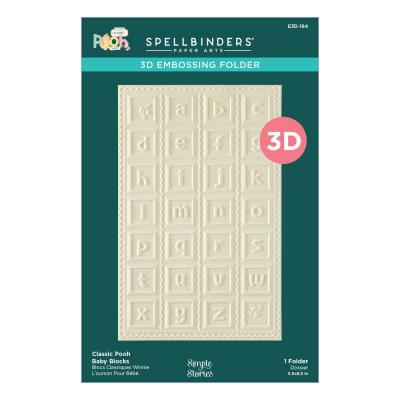 Spellbinders Say Cheese Classic Pooh Baby Embossing Folder - Classic Pooh Baby Blocks