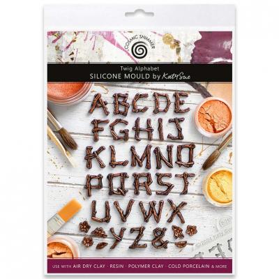 Katy Sue Designs Cosmic Shimmer Silicone Mould - Twig Alphabet
