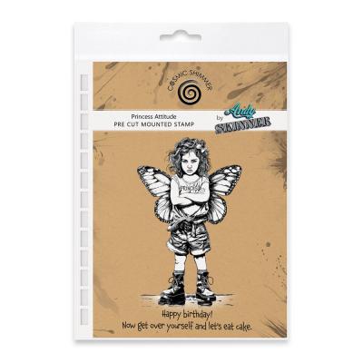 Katy Sue Designs Andy Skinner Pre Cut Rubber Stamps - Princess Attitude