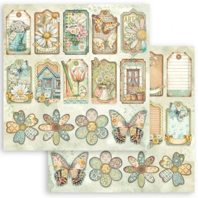 Stamperia Daisy Art Designpapier - Tags