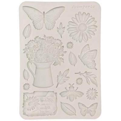 Stamperia Daisy Art Silicon Mould - Daisy And Butterfly