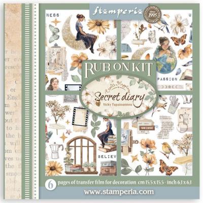 Stamperia Secret Diary - Rub-On Kit