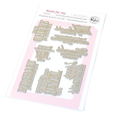 Pinkfresh Studio Homespun With Heart Press Plate - Room For Joy