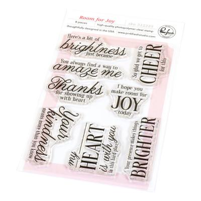 Pinkfresh Studio Homespun With Heart Stempel - Room For Joy