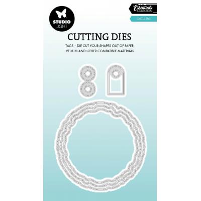 StudioLight Torn Edge Cutting Die - Circle Tag