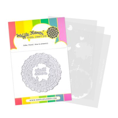 Waffle Flower Die-n-Stencil - Cake Focal