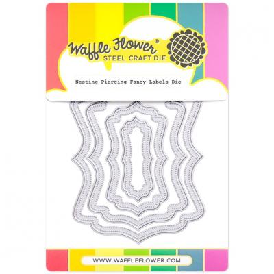 Waffle Flower Dies - Nesting Piercing Fancy Labels
