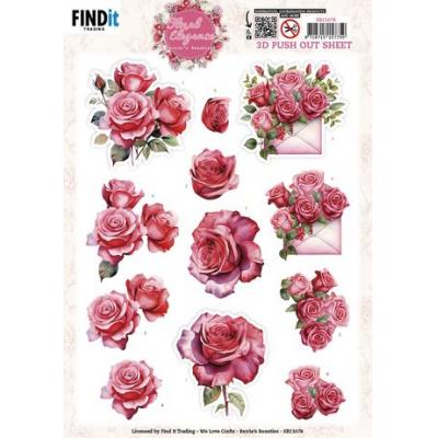 Find It Trading Floral Elegance Pushout Sheet - Romantic Roses