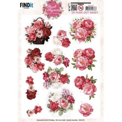 Find It Trading Floral Elegance Pushout Sheet - Peony Delight