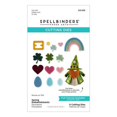 Spellbinders 3D Felt Décor Etched Dies - Spring Embellishments