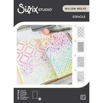 Sizzix Willow Wolfe Stencils - Backgrounds