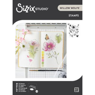Sizzix Willow Wolfe Stempel - Cosmo And Butterflies