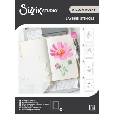 Sizzix Willow Wolfe Layered Stencils - Cosmo