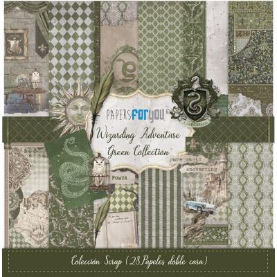 Papers For You Wizarding Adventure Houses - Scrap Paper Pack Green