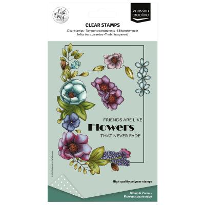 Vaessen Creative Stempel - Flowers Square Edge