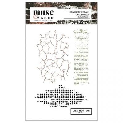 Lisa Horton Crafts Muse & Maker Stempel - Cracked Terrain