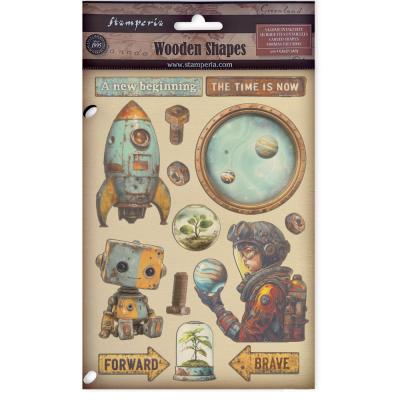 Stamperia A New Beginning - Colored Wooden Shapes