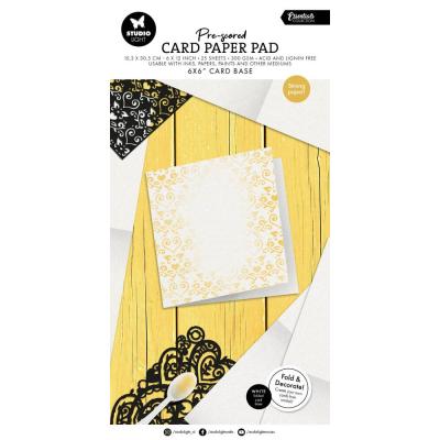 Studio Light Pre-Scored Card Paper Pad White Cards