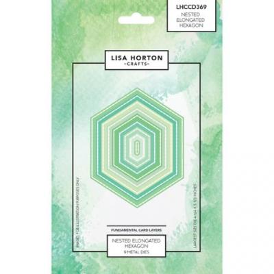 Lisa Horton Crafts Fundamentals  Die Set - Nested Elongated Hexagon