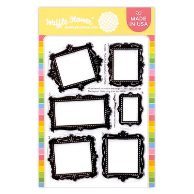 Waffle Flower Postage Collage Stempel - Frames