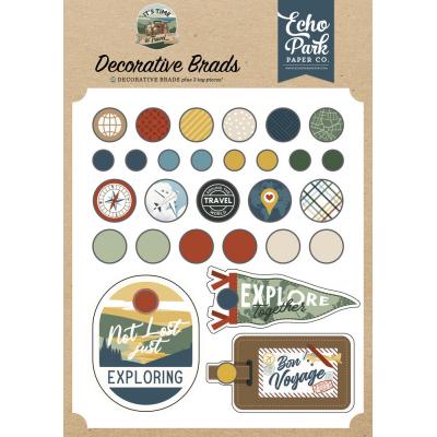 Echo Park It's Time To Travel - Decorative Brads