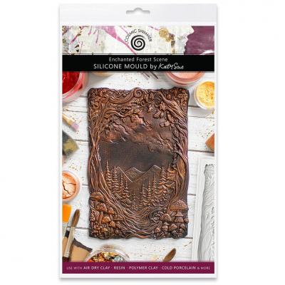 Katy Sue Designs Cosmic Shimmer Silicone Mould - Enchanted Forest Scene