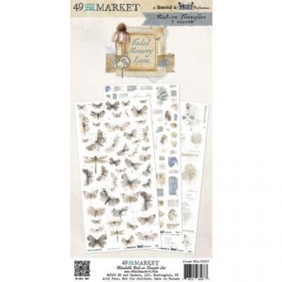 49 and Market Faded Memory Lane - Rub-On Transfers