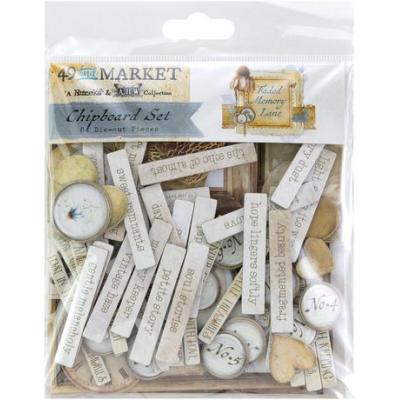 49 and Market Faded Memory Lane - Chipboard Set