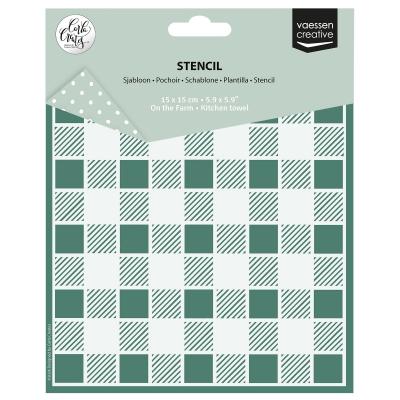 Vaessen Creative Carla Creates Stencil - Kitchen Towel On The Farm