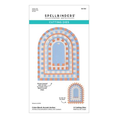 Spellbinders Just Add Cake Etched Dies - Color Block Accent Arches