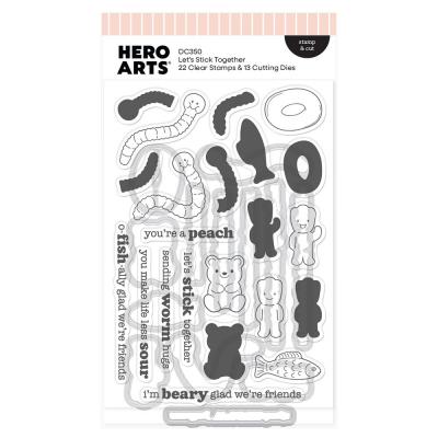 Hero Arts Beary Sweet Stamp & Cut - Let's Stick Together