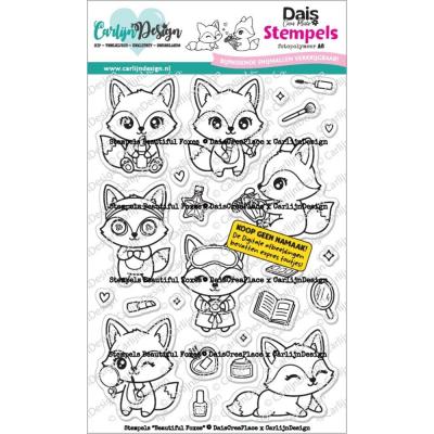 CarlijnDesign Stempel - Beautiful Foxes