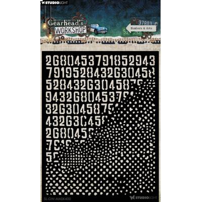 StudioLight Gearhead's Workshop Stencil - Number & Dots
