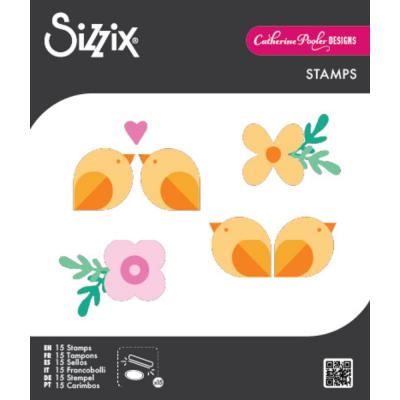 Sizzix Catherine Pooler Stempel - Birds & Blooms #1