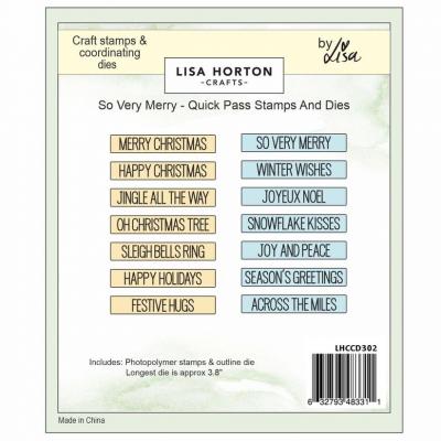 Lisa Horton Crafts Stamp & Die - So Very Merry