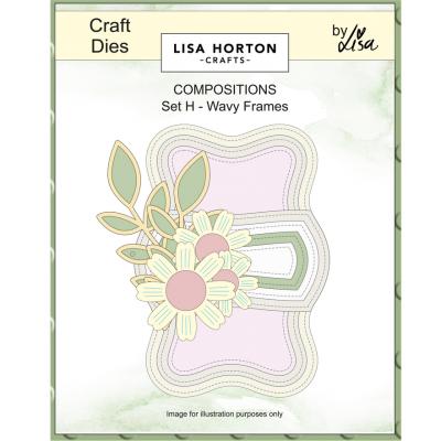 Lisa Horton Crafts Composition Layout Dies Set H - Wavy Frames