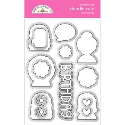 Doodlebug Color Me Crafty Cutting Dies - Best Friends