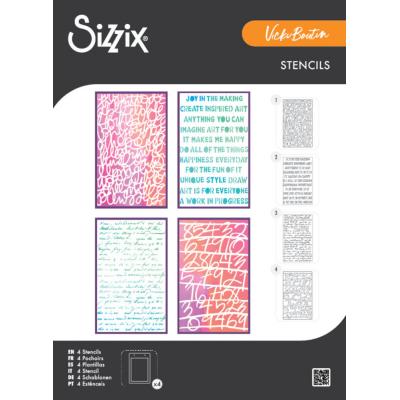 Sizzix Stencil - Words And Numbers