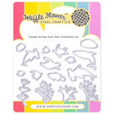 Waffle Flower Cutting Dies - Postage Collage Coral Reef Silhouettes