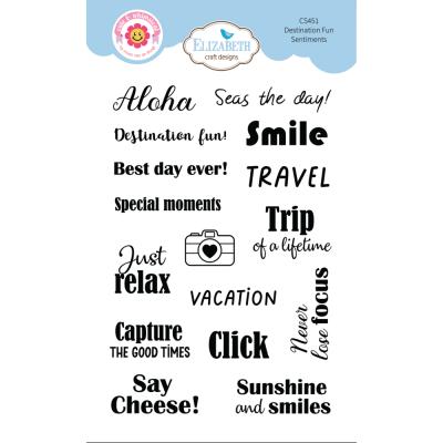 Elizabeth Craft Designs Destination Fun Stempel - Sentiments