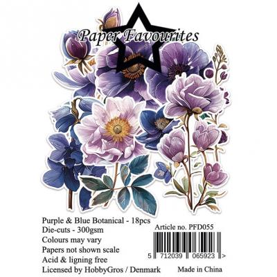 Paper Favourites Die-Cuts - Purple & Blue Botanical