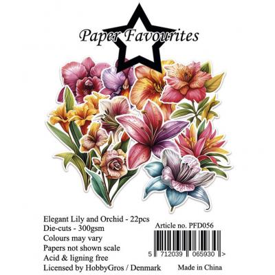 Paper Favourites Die-Cuts - Elegant Lily And Orchid