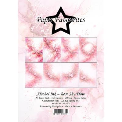 Paper Favourites Alcohol Ink Rosé Sky Flow - Paper Pack