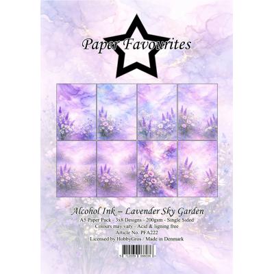 Paper Favourites Alcohol Ink Lavender Sky Garden - Paper Pack