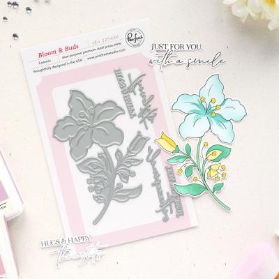Pinkfresh Studio Sunlit Manor Press Plate - Bloom & Buds