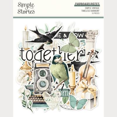 Simple Stories Simple Vintage Timeless Harmony - Chipboard Pieces