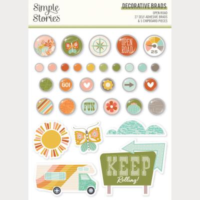 Simple Stories Open Road - Decorative Brads