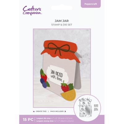Crafter's Companion Shaped Card Bases  Stamps + Dies - Jam Jar